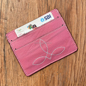 New Wholesale RFID Boot Stitch Genuine Leather Credit Card Holder Mini Smart Wallet <b>Pouch</b> <b>for</b> <b>Men</b> & Women Stylish & Functional - Product Image 2