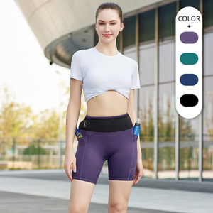Women Solid <b>Tight</b> Running <b>Shorts</b> Nylon Spandex Gym Yoga Workout <b>Short</b> Tights Quick Dry Fitness Compression <b>Short</b> <b>Shorts</b> - Product Image 3