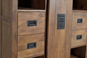 Mango Wooden Wardrobe with Sliding Doors and Storage Shelves Multi Functional <b>Clothes</b> Closet with <b>Drawers</b> - Product Image 4