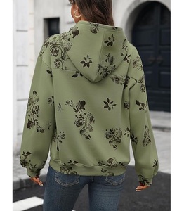 Pull à capuche d'hiver confortable pour femme, 100 % coton, à manches longues, col tombant, imprimé, best-seller, provenant du Bangladesh - Product Image 5