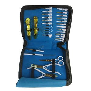 Kit de Herramientas para Instalación de Extensiones de Cabello, Clips Blancos, Ganchos Dorados, Tijeras, Pinzas para Aplicación de Micro Link, Kit de Herramientas Profesionales - Product Image 6