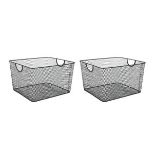 Panier de rangement en métal de style industriel, organisateur durable pour buanderie et placard - Product Image 2