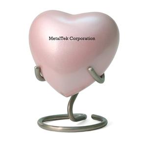 Blue Marble Granite Finish Small <b>Keepsake</b> <b>Ashes</b> Heart Cremation Funeral Urns With Stand Customized Colours Wholesale Low Price - Product Image 2