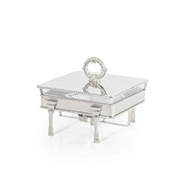 Chauffe-Plats Professionnel en Acier Inoxydable 304, Chauffage à la Vapeur, Capacité 9L, Grilles Réglables, Maintien au Chaud des Aliments, Idéal pour la Restauration, Hôtels et Restaurants, Durable et Moderne
