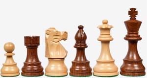 Jeu d'échecs français Lardy de qualité supérieure avec pièces pondérées, en Sheesham, Palissandre doré et Bois de laurier, Roi de 3,75 pouces avec des reines supplémentaires, style tournoi - Product Image 6