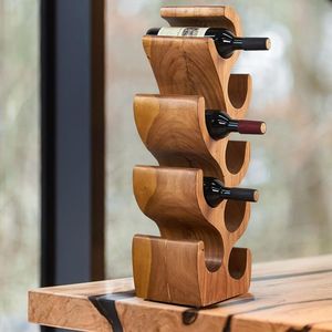 Antique Finish Wooden <b>Wine</b> <b>Rack</b> <b>For</b> Vintage Home <b>Kitchen</b> Dining Room Decorative <b>Wine</b> Bottle Storage - Product Image 4