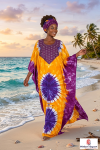 Vestido Kaftán Estampado para Mujer, Holgado, para Playa, Verano, de Seda, Algodón, Rayón, Poliéster, Fabricación Personalizada al por Mayor - Product Image 6