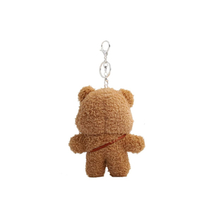 Plush Teddy Bear Baseball Keychain 3D Cartoon Soft Stuffed Animal With <b>Bat</b> And <b>Ball</b> Pendant Carabiner Charm - Product Image 4