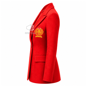 NSPDK Sorority Women's Single Breasted Blazer Embroidered Notch Lapel Tailored Office Business <b>Suit</b> Jacket Formal Workwear - Product Image 3