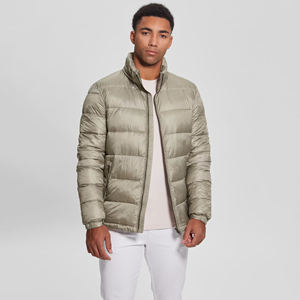 Chaqueta Acolchada con Capucha para Hombre, Cierre de Cremallera, Estilo Casual, Color Sólido, Relleno de Poliéster, Resistente al Viento, Cuello Alto, Corte Regular - Product Image 4