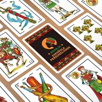 Cartes à jouer en plastique personnalisées pour l'Espagne avec revêtement unique, pour usage familial, en boîte individuelle.