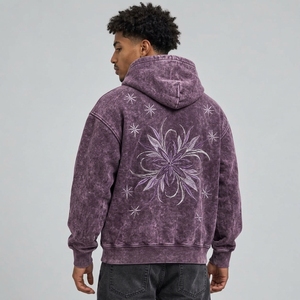 Sweat à capuche brodé confortable pour homme, en tissu doux avec broderie détaillée et style décontracté, idéal pour les voyages, les loisirs et le quotidien. - Product Image 6