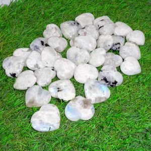 Piedra de Luna Arcoíris Natural en Forma de Corazón, Cristal Azul Brillante, Piedra Curativa para Reiki, Meditación, Energía, Regalo, Decoración, Venta al por Mayor - Product Image 6