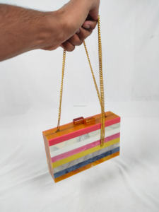 คลัทช์เรซิ่นสีสันสดใส | คลัทช์กล่องทำมือสำหรับผู้หญิงออกแบบมาโดยเฉพาะสำหรับผู้หญิงแฟชั่นผู้หญิง - Product Image 6