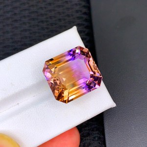 Piedra Preciosa de Ametrina Natural de Primera Calidad, Color Morado y Amarillo, para Joyería, Anillo, Colgante, Cristal Curativo, Elegante - Product Image 1