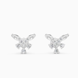 Pendientes Flutter Bloom con diamantes cultivados en laboratorio de 0.27 quilates en oro amarillo, blanco y rosa de 9 quilates - Product Image 2