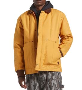 Chaqueta de Lona Impermeable de Estilo Urbano Vintage Lavada, Ajuste Relajado, con Cremallera Personalizada, Chaqueta de Trabajo de Lona Resistente para Hombre - Product Image 3