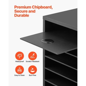 Organizzatore per Ufficio e Casa con 27 Scomparti in Legno, Porta Documenti con Ripiani Rimovibili in Truciolato - Product Image 3