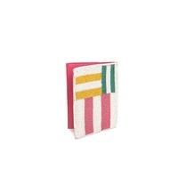 Sampul Paspor Kain Katun 100% Buatan Tangan Berhias Manik-Manik Garis-Garis Warna-Warni Aksesori Perjalanan Multifungsi Lipat Bergaya untuk Wanita