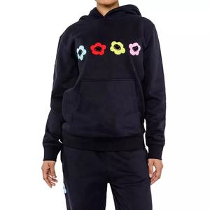 Sweat-shirt à capuche 2022 coton noir pour femmes, Logo imprimé personnalisé, 100% - Product Image 1