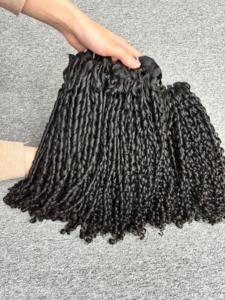 ผมต่อแบบดั้งเดิมผมลอนผมธรรมชาติสีดำหยิกเป็นมัดผมเวียดนาม - Product Image 6