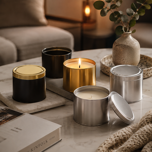 Vente en gros d'usine : Bougies d'aromathérapie en boîte, cadeaux artisanaux, emballage créatif en métal - Product Image 2