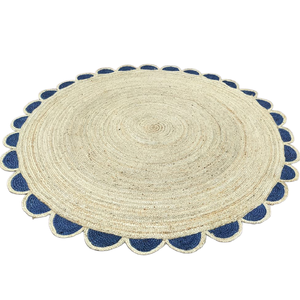 Hand Braided Jute Rug Handmade Natural Fiber Area Rug Wholesale Custom Size Home Decor Supplier - Product Image 1