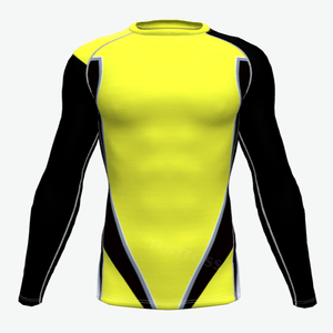 Rashguard de sport à manches longues imprimé par sublimation pour hommes et femmes, modèle Factory Sure Rush Guard - Product Image 1
