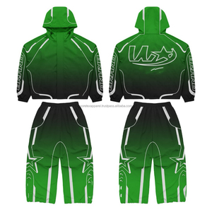 Survêtement unisexe personnalisé, coupe évasée, style football, ample, en polyester, zippé, coupe-vent d'hiver, en nylon, pour hommes - Product Image 1