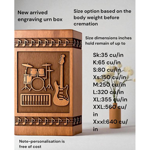 Handmade Rosewood Drum Urn: Engraved Musician Memorial urn Memorial Keepsake by AYAANS - Product Image 6
