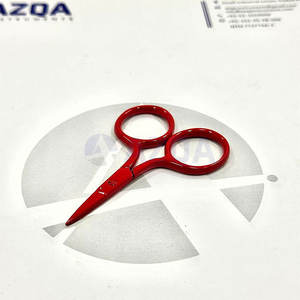 Tijeras de Bordado Mini de Acero Inoxidable Rojo Carmesí Intenso de Primera Calidad, Tijeras para Cortar Hilo Ultra Afiladas con Punta Fina, Herramienta Profesional para Manualidades - Product Image 4