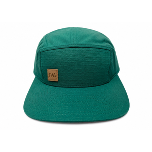 INJAE Green 5-Panel Baseball Cap Adjustable Unisex Solid Color Twill Fabric Casual <b>Hat</b> Spring <b>Summer</b> Style - Product Image 1
