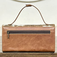 Nouvel arrivage de pochette en cuir de vachette pochette portefeuille luxe cheveux sur la peau porte-carte de crédit en cuir véritable portefeuille cadeau femmes