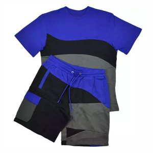 Conjunto de 2 Piezas para Hombre, Camiseta y Pantalones Cortos de Algodón Transpirable, Diseño Personalizado con Impresión Digital, Manga Corta, Estilo Casual de Verano - Product Image 5