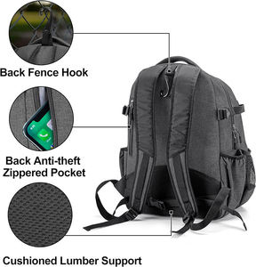 Bagnex Waterproof 600D <b>Baseball</b> Softball <b>Bat</b> Carrying Bag Separate Shoe Space Lightweight Durable Backpack 50-70L Customizable - Product Image 4
