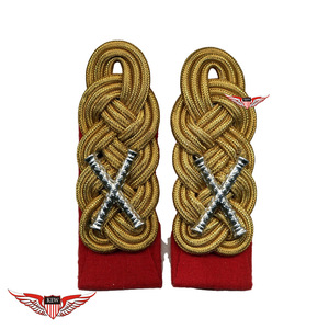 KEW Eco-Friendly Vintage Grey <b>Braided</b> Mylar Thread Epaulettes Nylon Durable Casual Garment <b>Accessory</b> Customize Color Size - Product Image 4