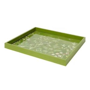 Plateau de service traditionnel en MDF sur mesure, motif paysager – Léger, mobile et multifonctionnel pour la cuisine, la salle à manger et les espaces de vie - Product Image 1