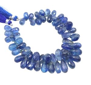 Cuentas de piedra facetada de cianita azul de 8 pulgadas de alta calidad, piedras preciosas naturales para la fabricación de joyas - Product Image 1