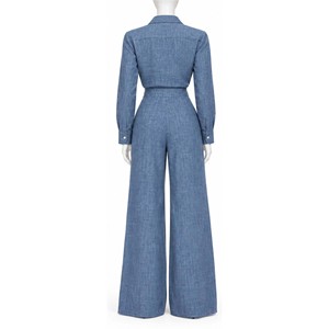 Elegant Design Turn-down Collar Tracksuit High Quality Women New One <b>Wool</b> Blend Suit Set Full Length <b>Pants</b> With Belt Autumn Wea - Product Image 3