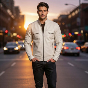 Chaquetas Bomber de Cuero Genuino Comfortex International al por Mayor para Hombre, Precio Bajo, con Forro de Piel de Oveja, Tallas Grandes, Transpirables - Product Image 3