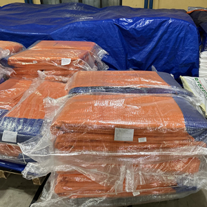 Heavy Duty PE Tarpaulin Blue / Orange High Durability Large Capacity Custom Colors Custom Sizes Waterproof <b>Sheet</b> - Product Image 1