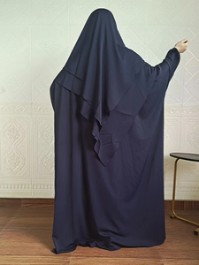 Vestido Abaya Eid para Mujer, Conjunto de 2 Piezas + Khimar Largo, Niqab, Túnica Árabe para Oración, Fiesta, Ramadán, Caftán - Product Image 3