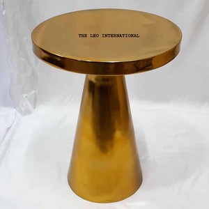 Table d'appoint ovale en bois massif et métal, design industriel, mobilier pour salon, ferme, hôtel, villa, chambre à coucher - Product Image 3