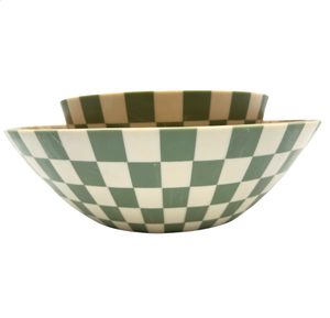 Tazón de madera de color personalizado, hecho a mano en India, de madera de mango pulida, para servir ensaladas, 2 piezas, para decorar la mesa en fiestas y cenas en casa. - Product Image 1
