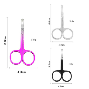 Sharp Stainless Steel Manicure Scissors Straight Blade <b>Cuticle</b> <b>Trimmer</b> 8.8cm Professional Nail Care Tool Round Handle Durable - Product Image 6