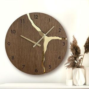 Reloj de Pared de Madera Maciza de Alta Calidad, Hecho a Mano, Decorativo, con Movimiento de Cuarzo Silencioso, para Decoración de Hogar, Oficina o Cafetería - Product Image 2