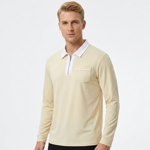 Camisa de Manga Larga para Hombre, Color Amarillo Pálido, con Bolsillo en el Pecho, Tejido de Algodón, Corte Casual Elegante, Largo Regular, Hecho en Bangladesh - Product Image 4