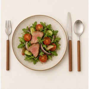 Ensemble de couverts en acier inoxydable en gros avec manches en bois de noyer naturel, argenterie moderne pour hôtels, restaurants et repas à domicile - Product Image 6