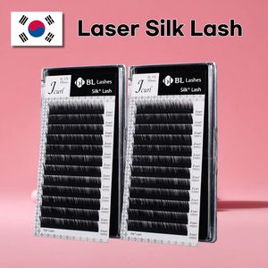 [Private Label] BEST Premium Korea PBT Laser Silk Plus Lash 0.10 Wholesale (B,C,J,D Curl) (8-15mm Mix) Individual Soft Eyelash - Product Image 1