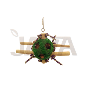 Juguetes Ecológicos para Pájaros de Madera de Café y Ratán 'Universo Paralelo' - Product Image 1